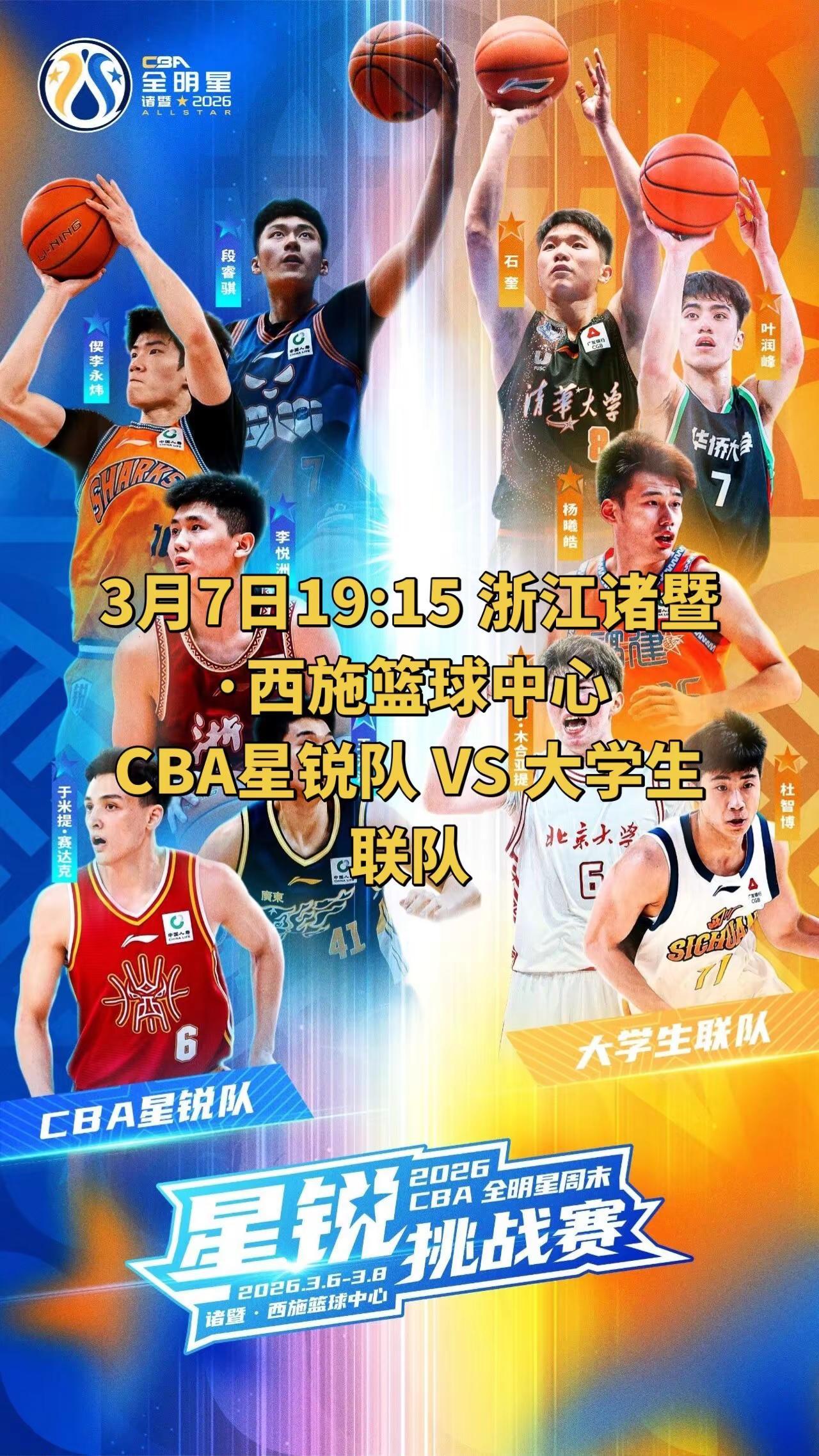 过去三年，大学生联队三战全胜，今晚星锐队能否捍卫职业荣耀，一雪前耻？内线的强强对