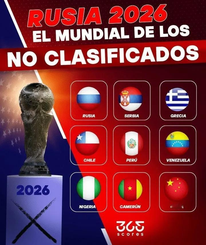 俄罗斯想办根据外国媒体365scores的最新报道，俄罗斯计划在2026年世界杯