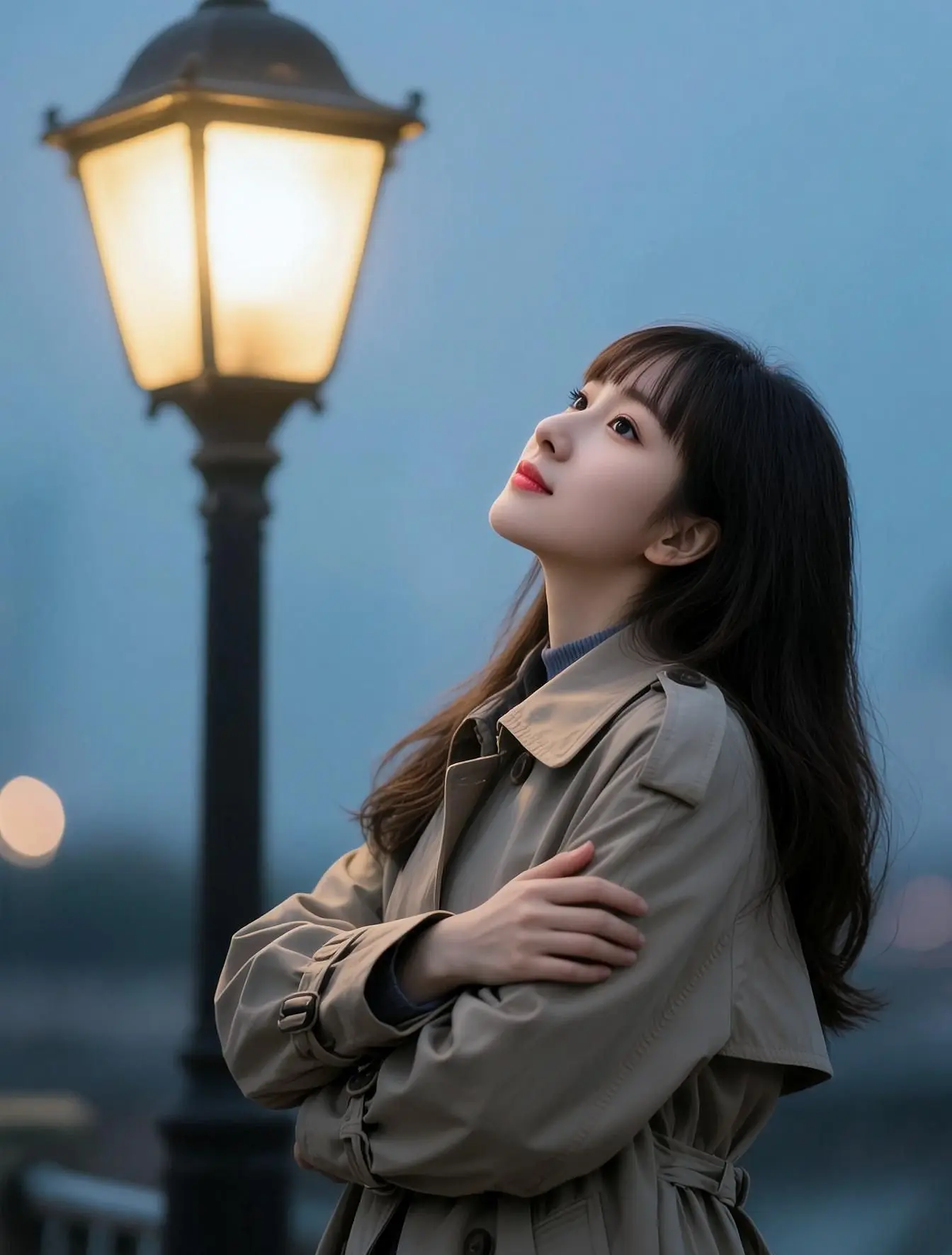 AI路灯深情照 随变ai随便玩