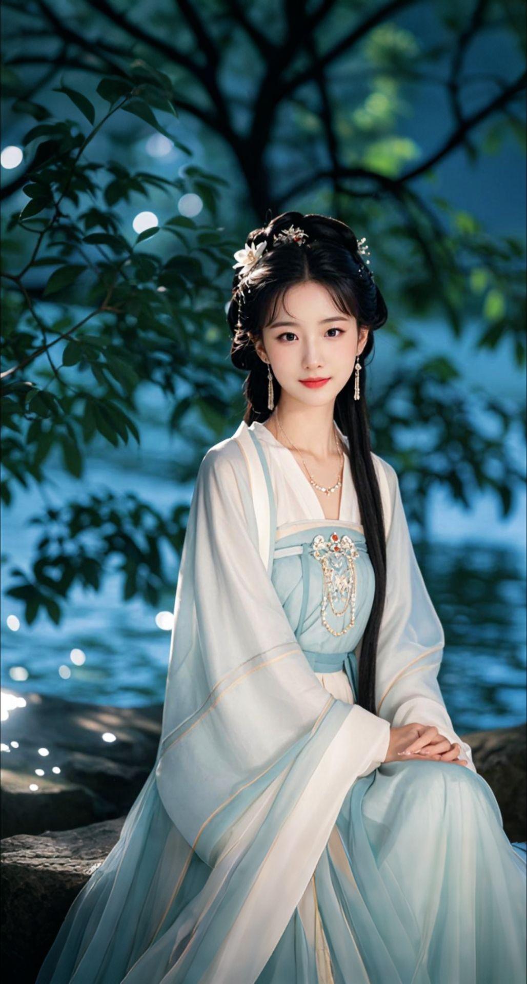 AI扩图 AI清美盛妆