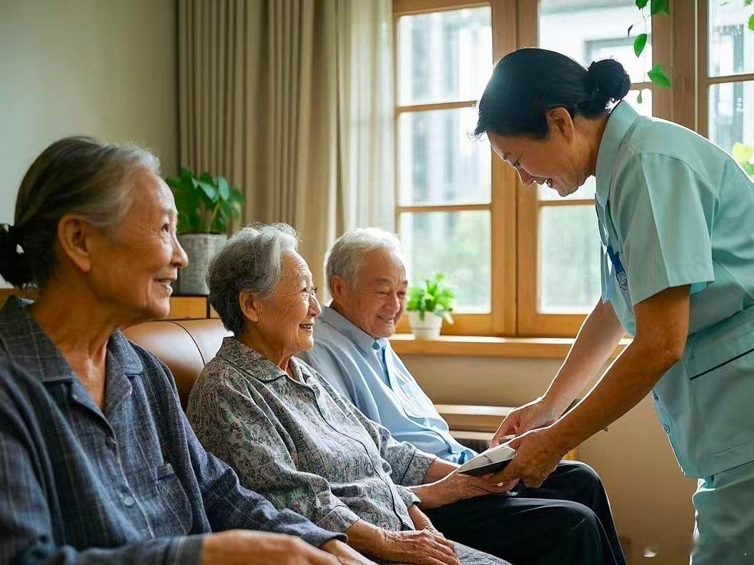 60岁女儿带95岁父亲组队住养老社区坚持700天给独居老人发早安问候 700天，