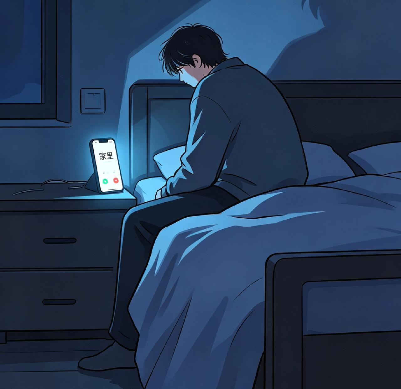 深夜的电话，是所有成年人的恶梦

扎心了。
这句话，
少年时不懂其含义，
懂时已
