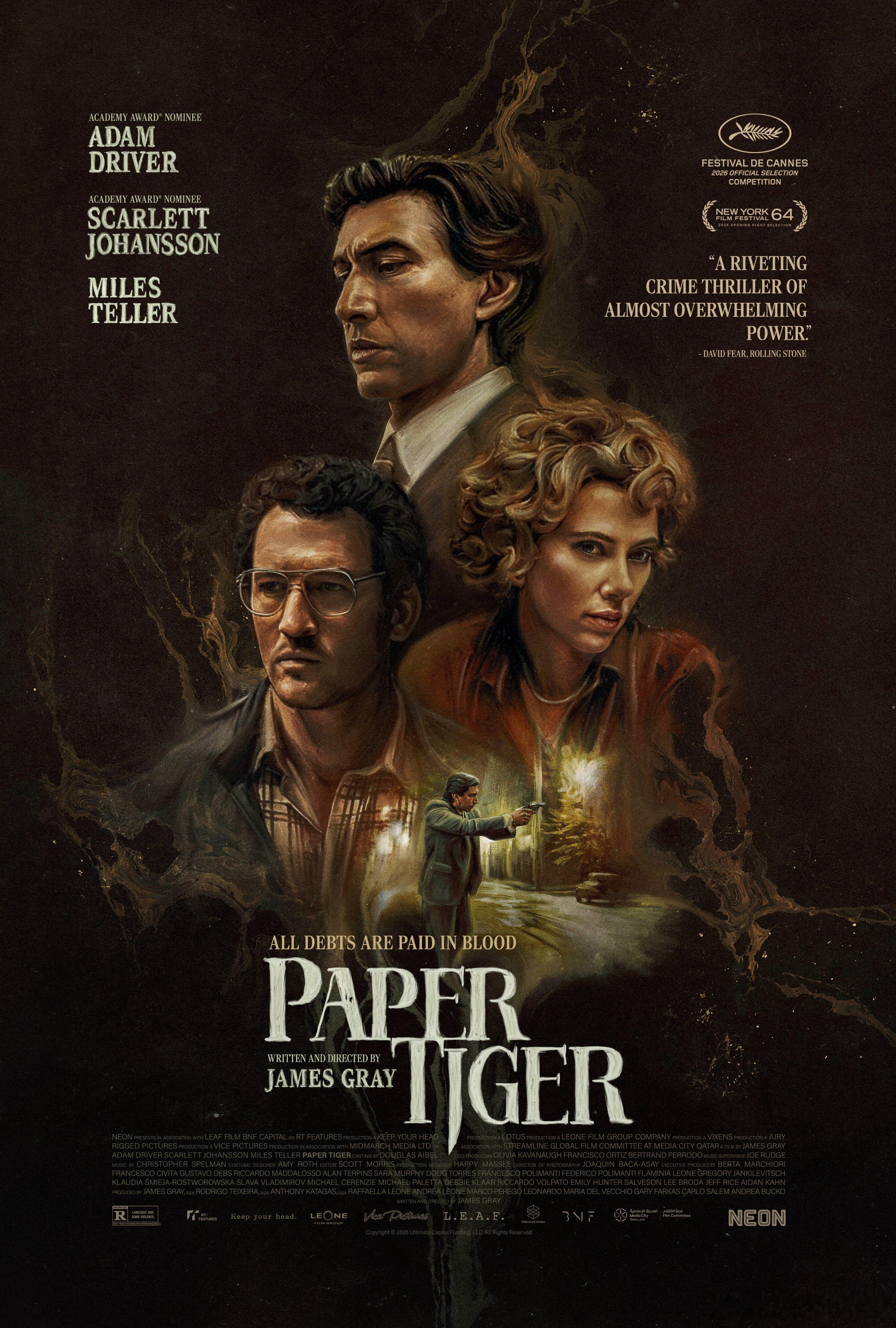 Scarlett Johansson斯嘉丽约翰逊主演的新片《纸老虎》发布新海报，