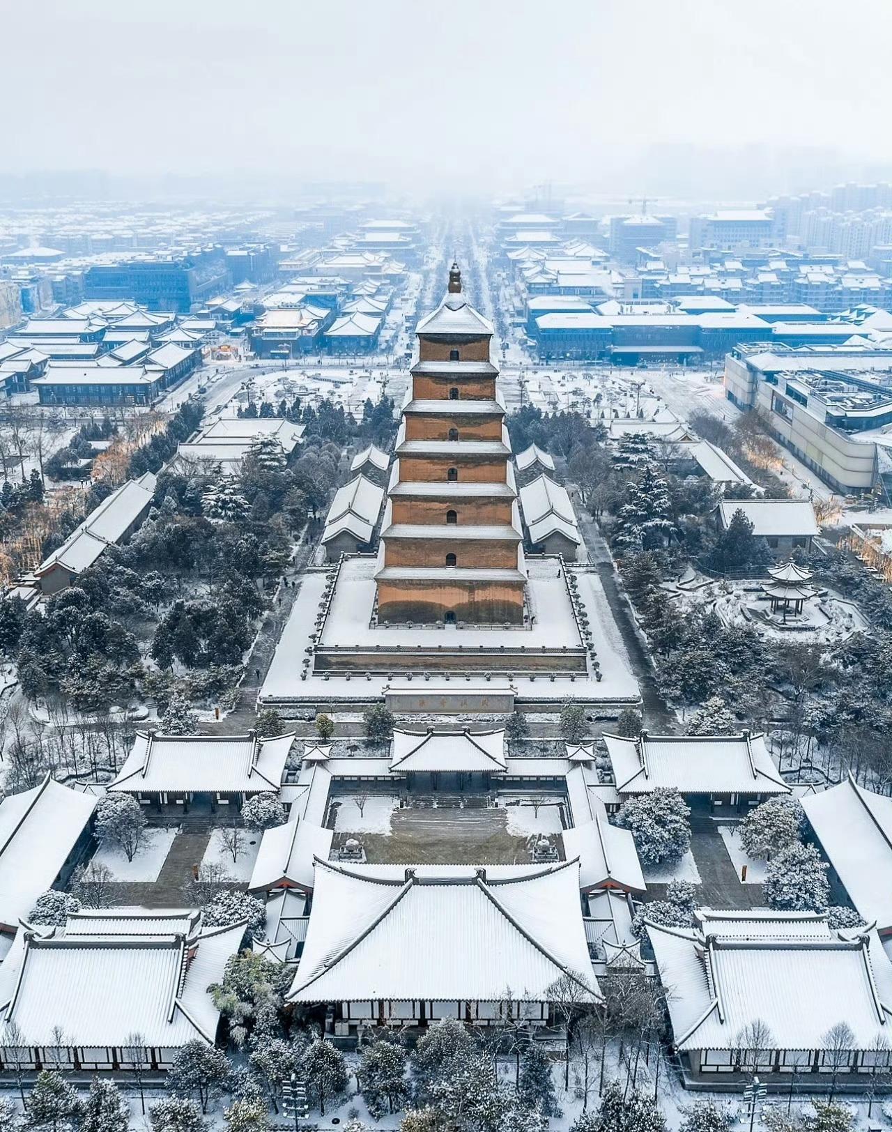西安今天下雪了，2025年的第一场雪也是最后一场雪。西安一下雪就变成长安的烂梗终