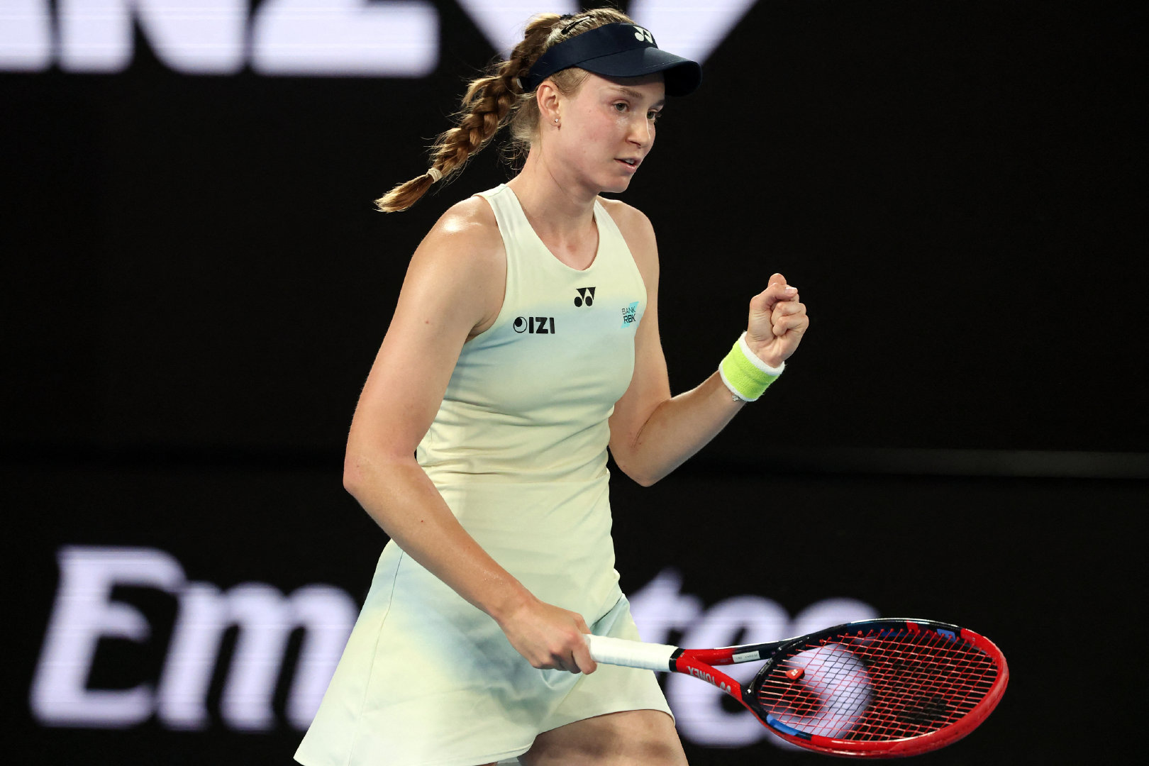 莱巴金娜重返澳网决赛🙌澳网2026 女单半决赛，5号种子莱巴金娜顶住对手的反扑