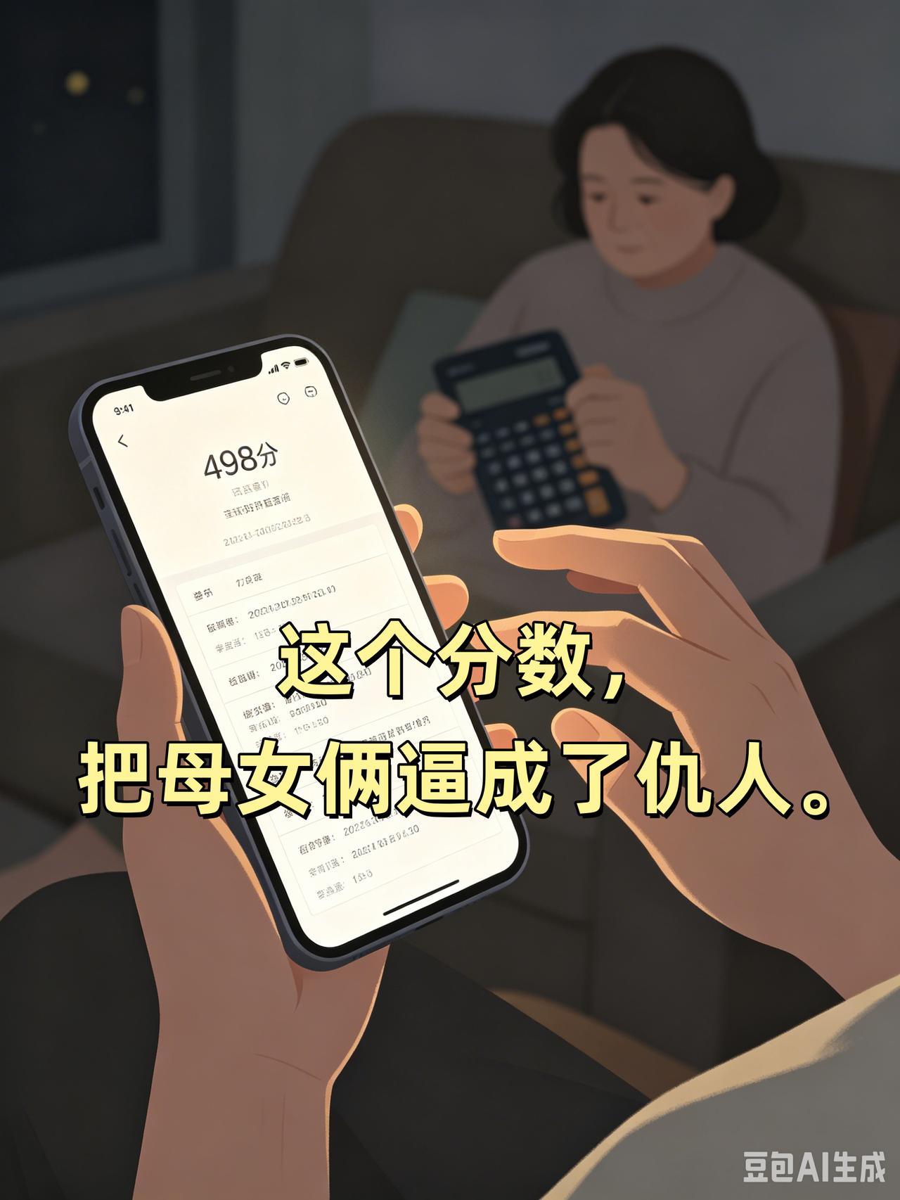 女儿考了498，哭了3天，非要复读。

可我算了一下，一年10万。

女儿说，她