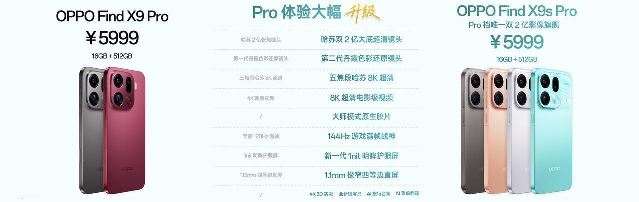 【OPPO Find X9s Pro 是26年最后一个不涨价的旗舰新机】相比Fi