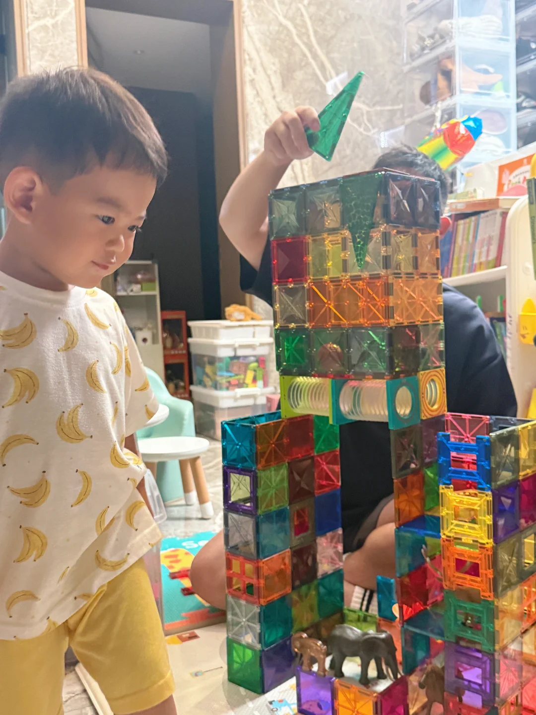 🌧️2岁雨天宅家不刷屏，亲子玩具超有趣！🤩