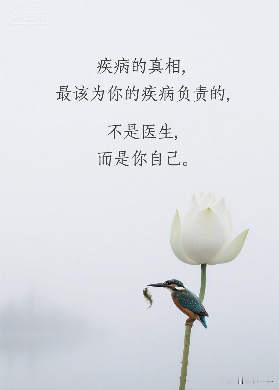 疾病的真相，最该为你的疾病负责的，不是医生，而是你自己。

《与神对话》里有一句