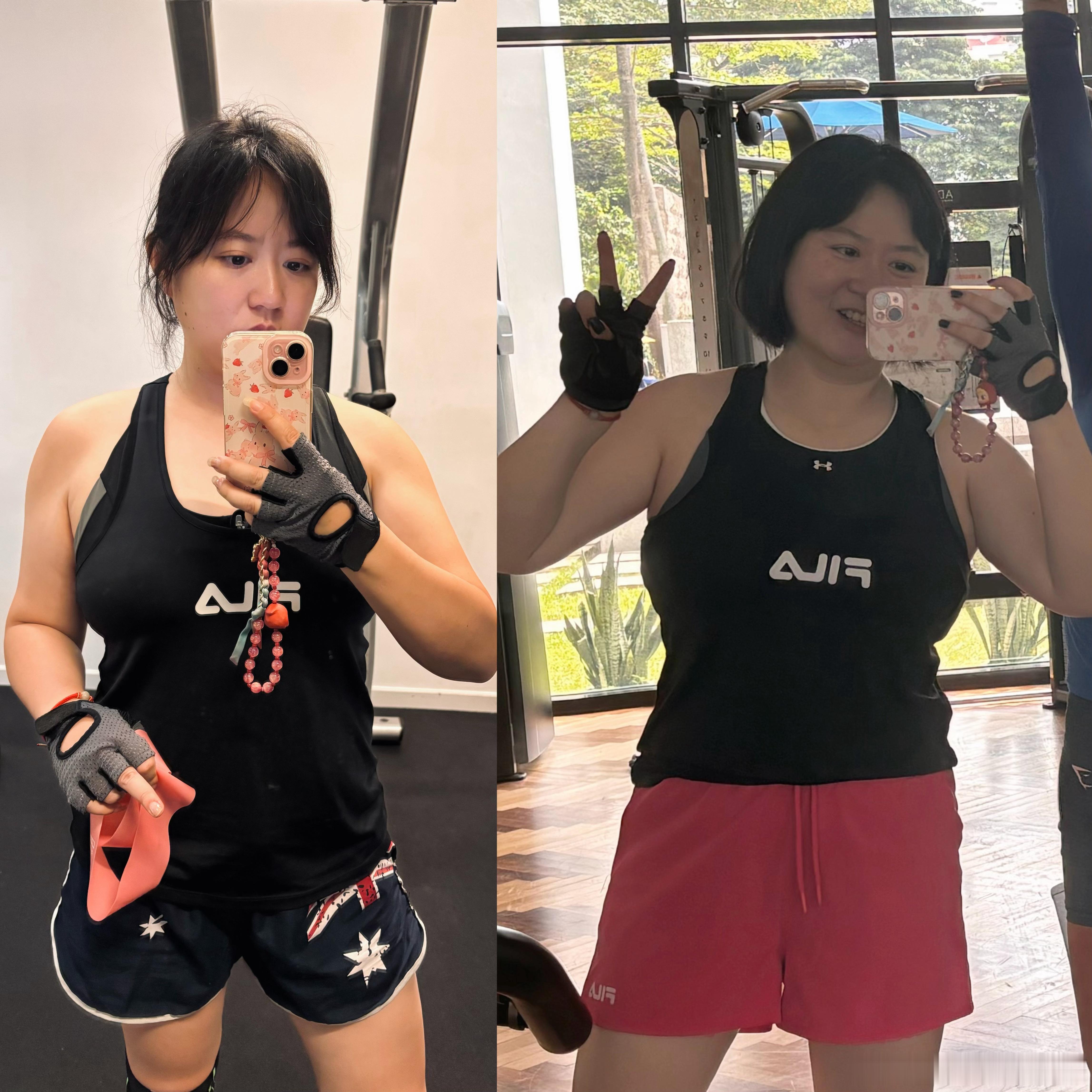 I think I am doing well，两个月时间，虽然体重变化不大，但