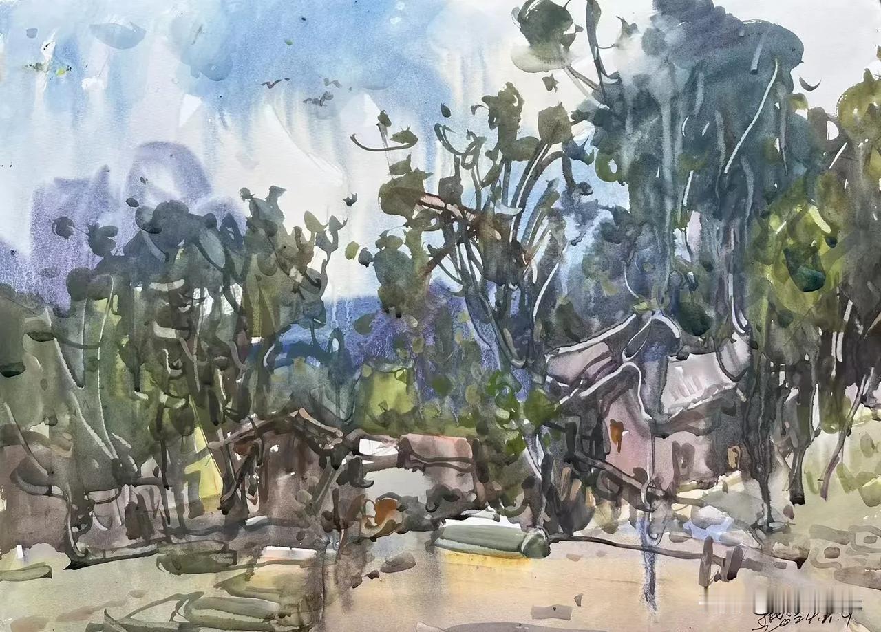 张继渝老师绘画作品欣赏
初冬时节 水彩四开 随笔