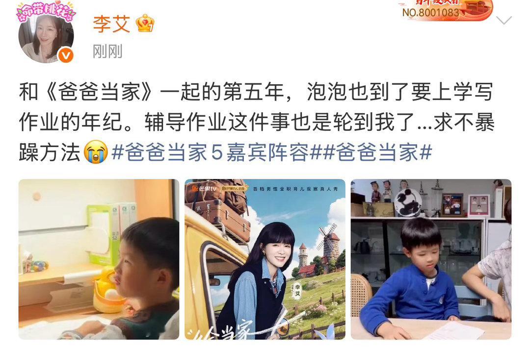 李艾求辅导作业不暴躁方法爸爸当家谁看了不感叹，辅导孩子写作业真的是所有家长的共同