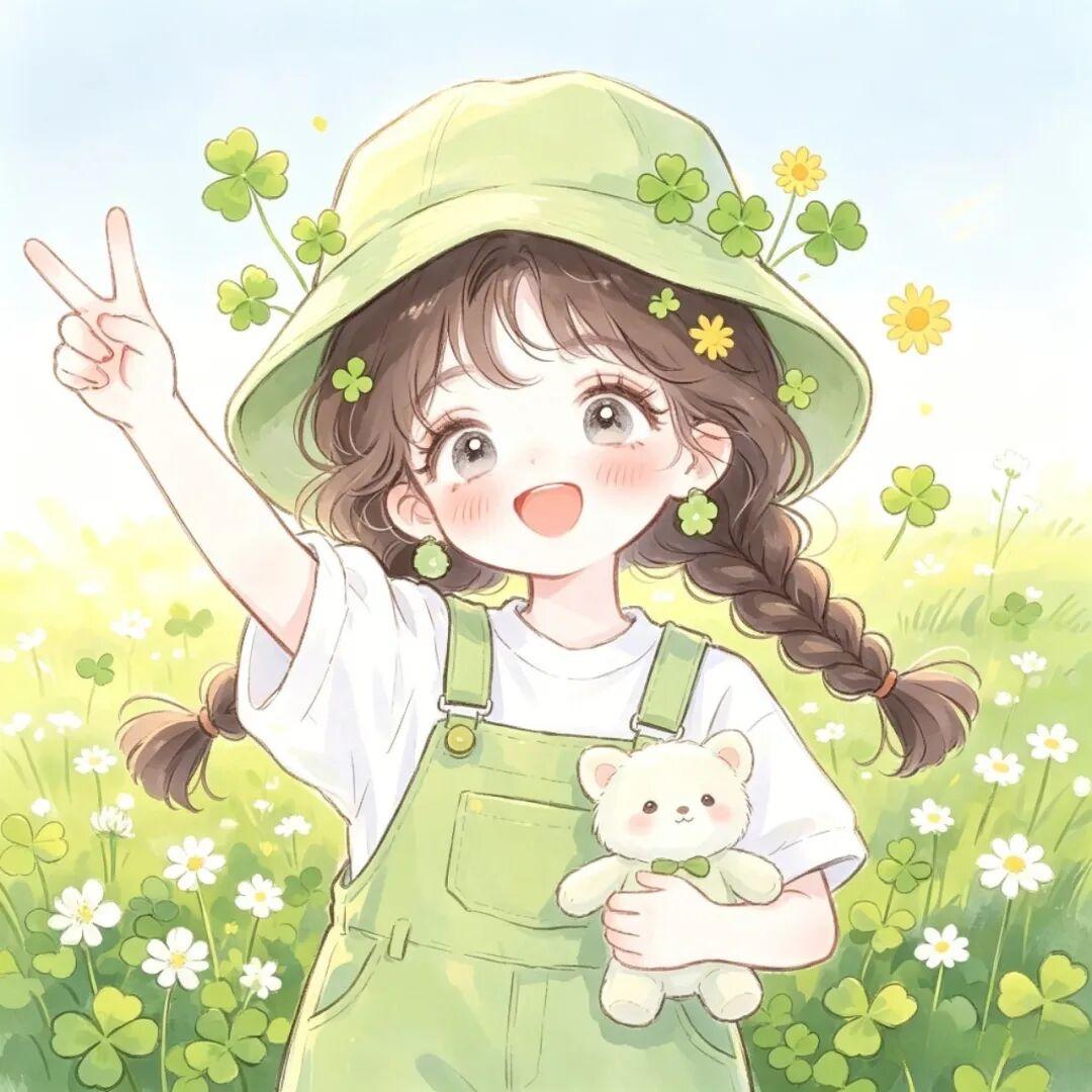 女生头像｜风掠过野花，快乐悄然生长