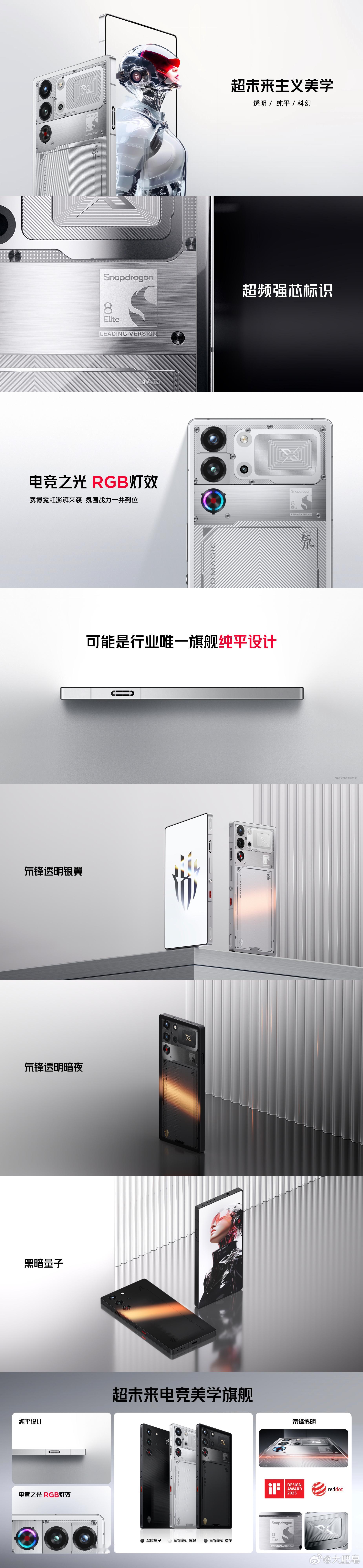 【设计·超未来】①【延续红魔DNA】超未来主义美学，氘锋透明/纯平设计/电竞RG