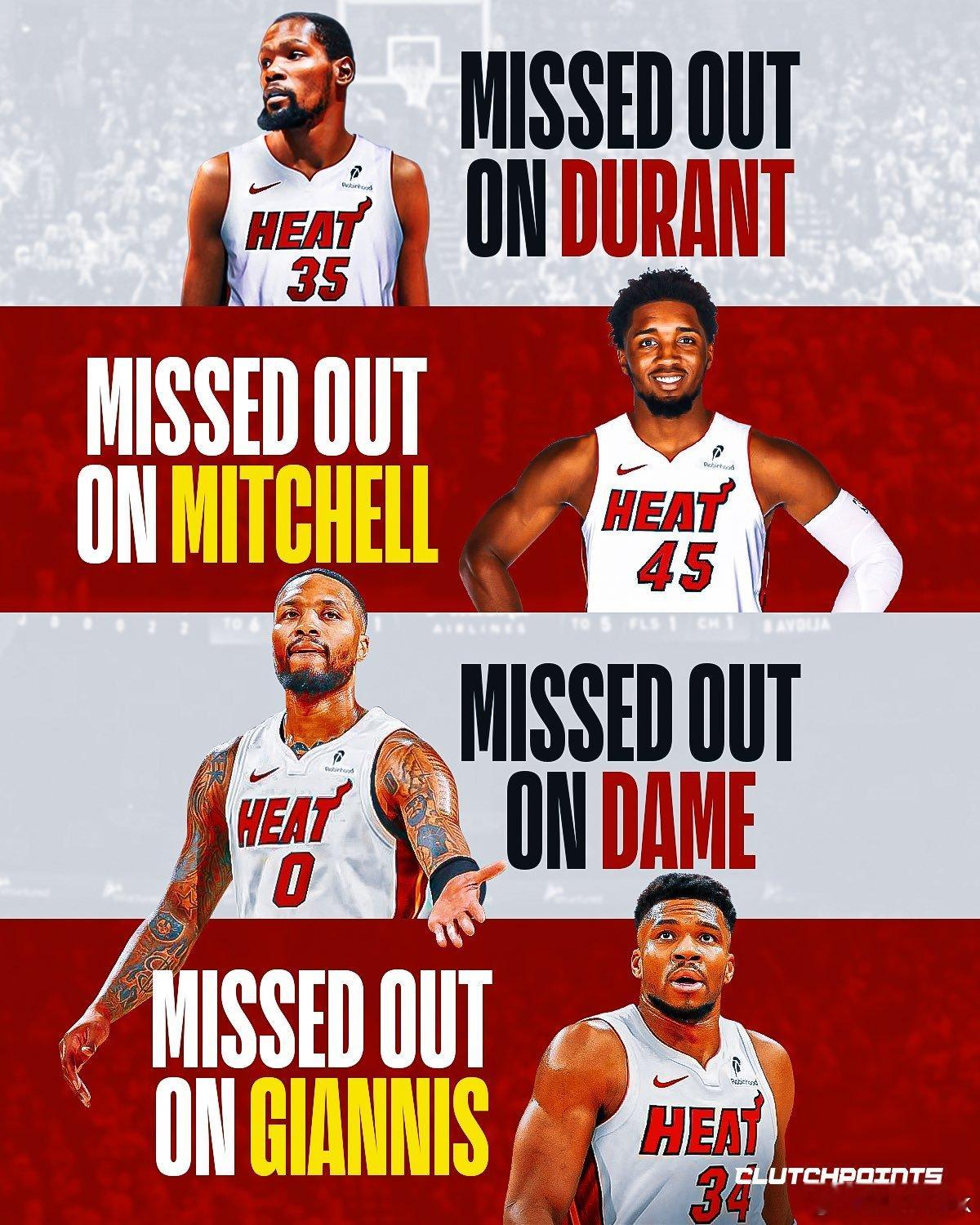 “把热火列为首选下家”，这句话我已经听麻了，别人补强靠交易，热火补强靠流言。追了