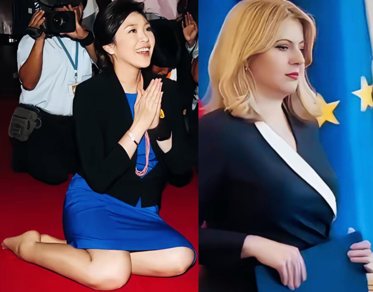 英拉和斯洛伐克前总统苏珊娜相比的话，谁的颜值更漂亮呢？
是不是一个代表了东方女性