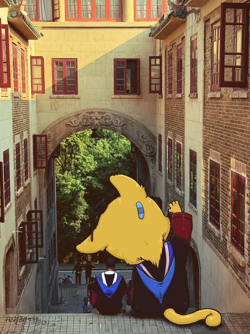 毕业季 🎓小井画个世界玩插画pad绘画 随笔陪伴