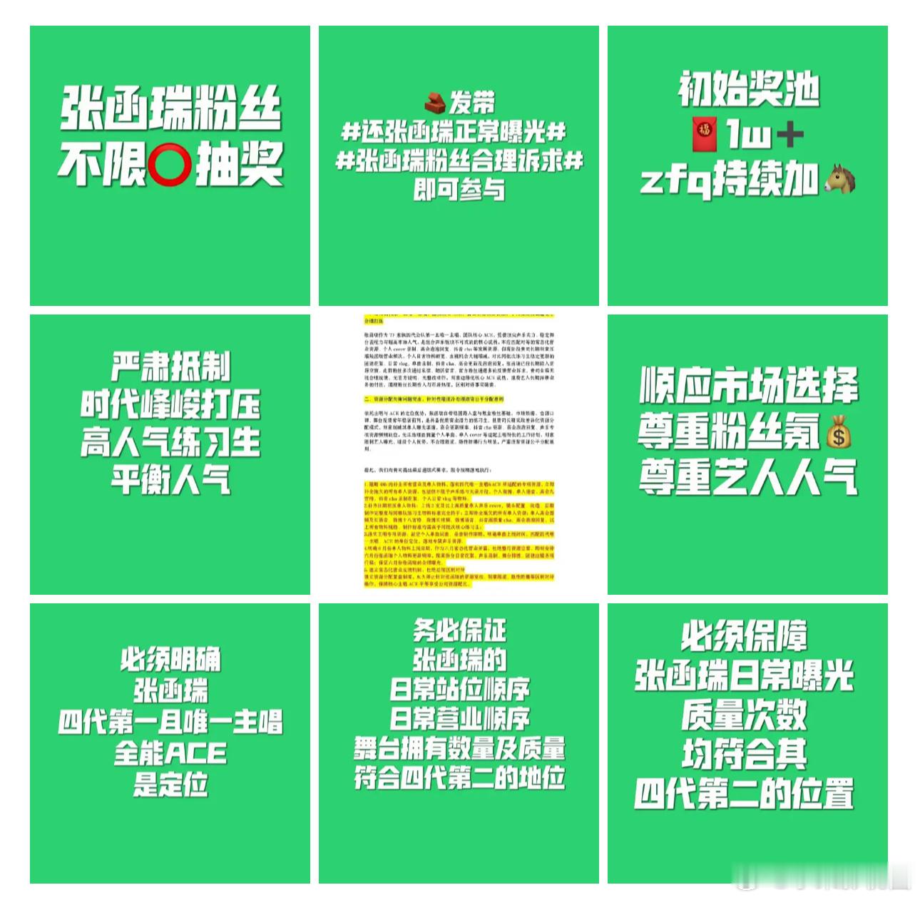 tg：张函瑞粉丝不限圈抽奖维权还张函瑞正常曝光张函瑞粉丝合理诉求