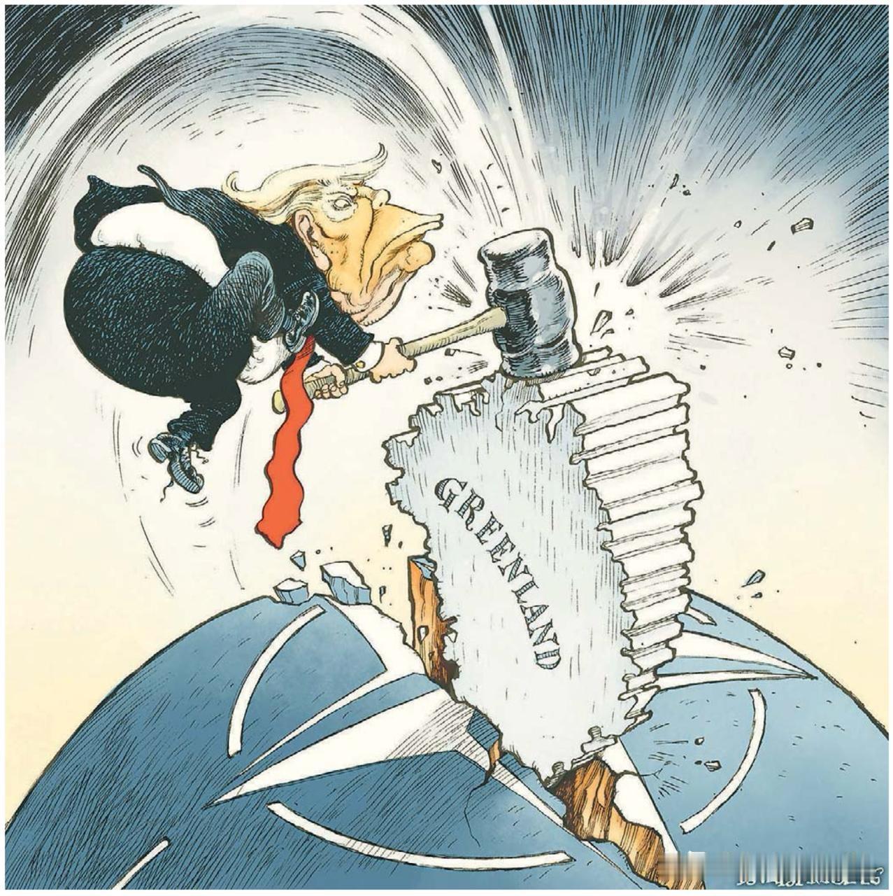 🇨🇦加拿大《环球邮报》生动地描述了特朗普在达沃斯的演讲：一块“冰”如何能分裂