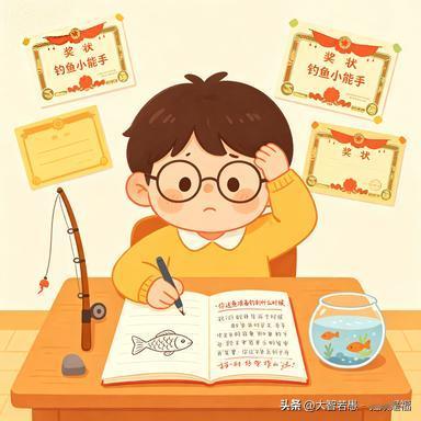昨天去侄子家，随手翻他的作文本，差点没把我笑岔气。翻开第一篇，《一件开心的事》，