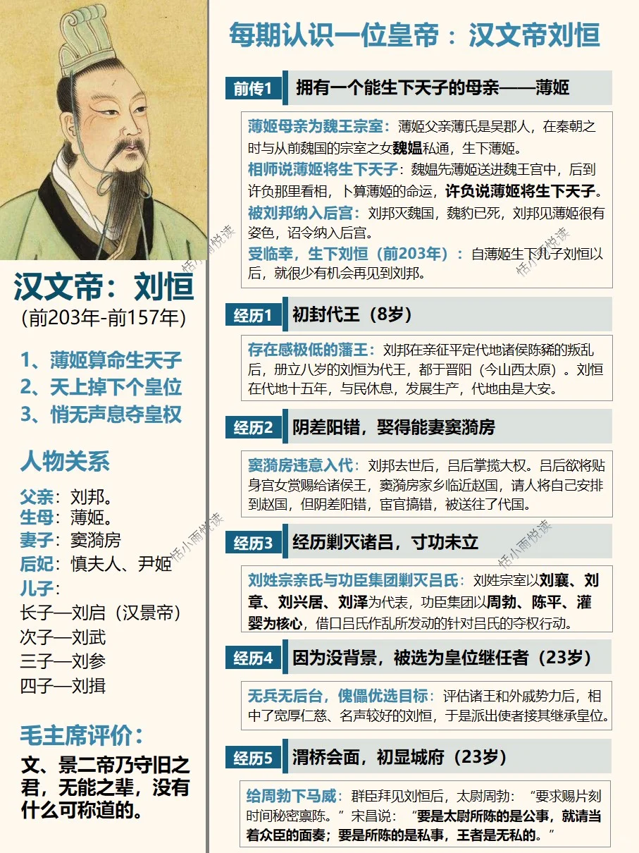每期认识一个皇帝7—躺赢的废柴皇帝刘恒