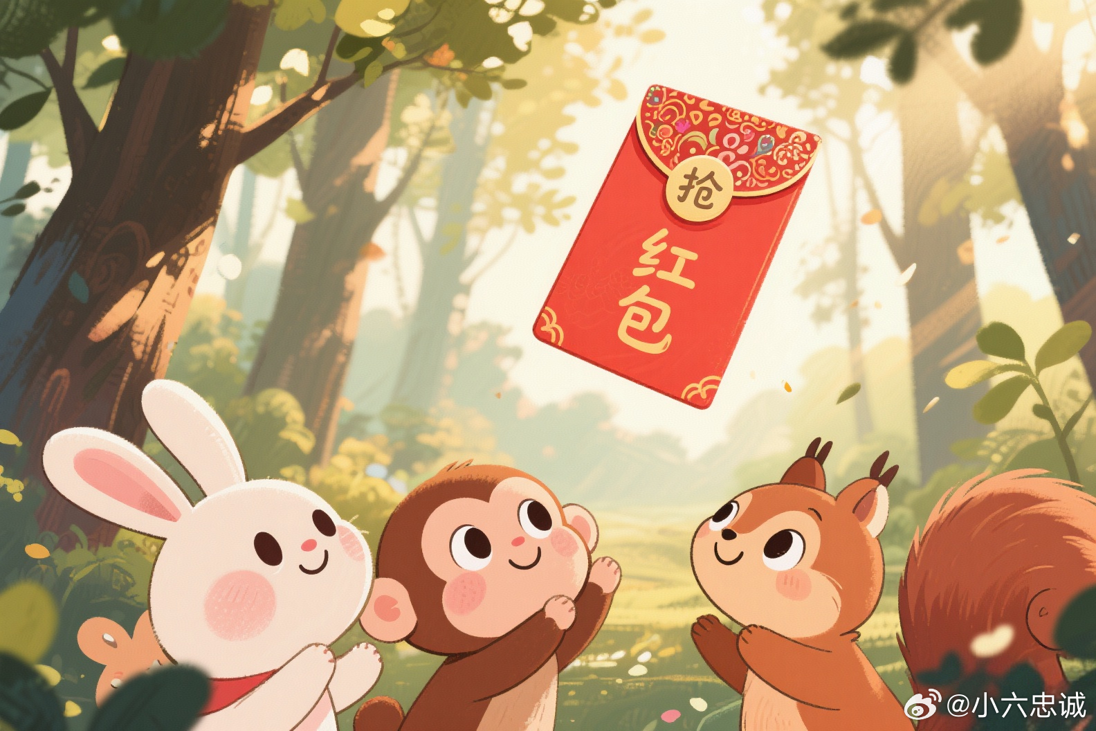 小六论股[超话]铁粉红包9点半发放，欢迎铁粉们准备好时间。只要关注小六忠诚，互动