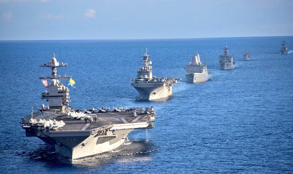美国“杰拉尔德·R·福特”号航空母舰已开始向加勒比海水域移动，部署位置将更靠近委