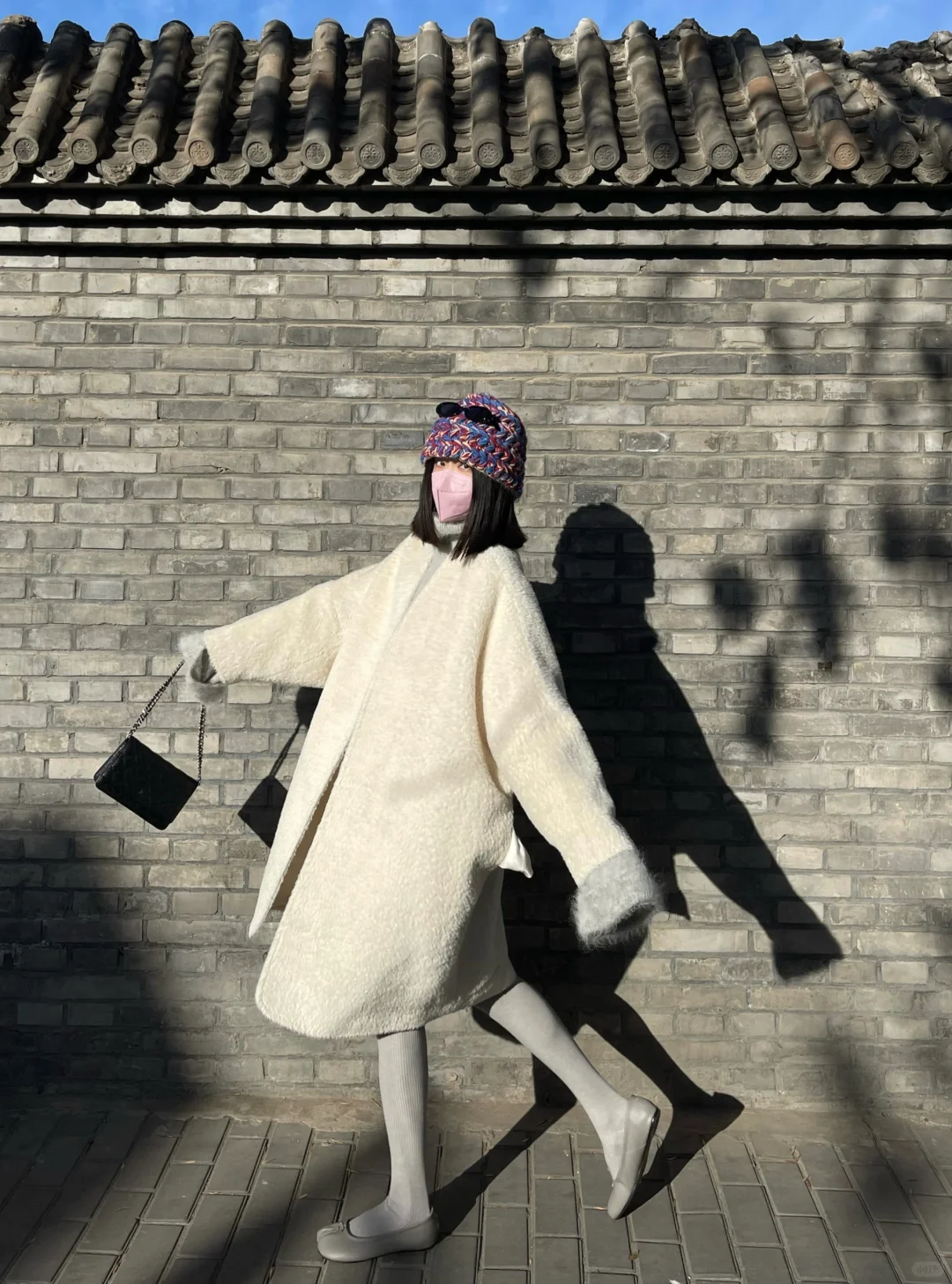 今天穿什么 我的白色大衣