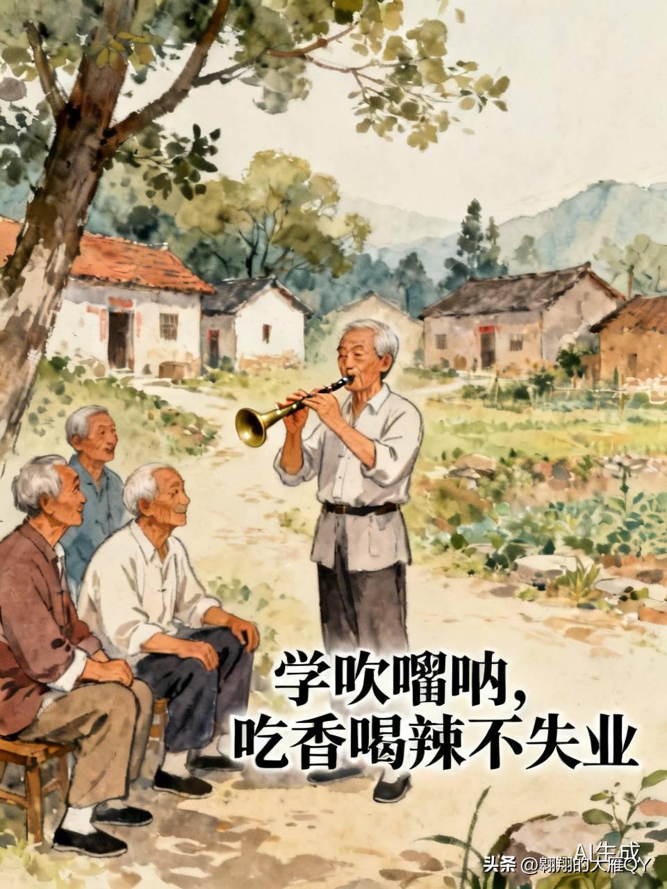 有人问我农村的男孩子学什么手艺能吃香的喝辣的，一辈子还不失业。
要我说，你们就让
