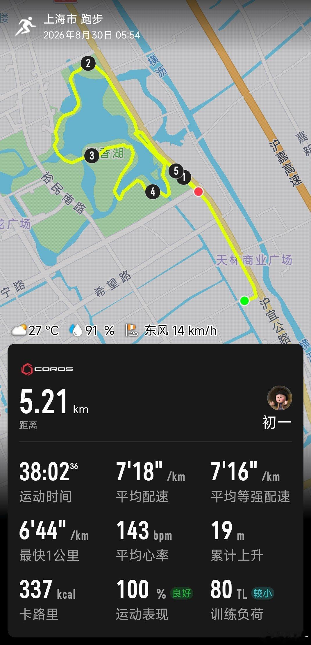 跑步[超话] 早上跑的，现在才想起来记录[喵喵]  ​​​
