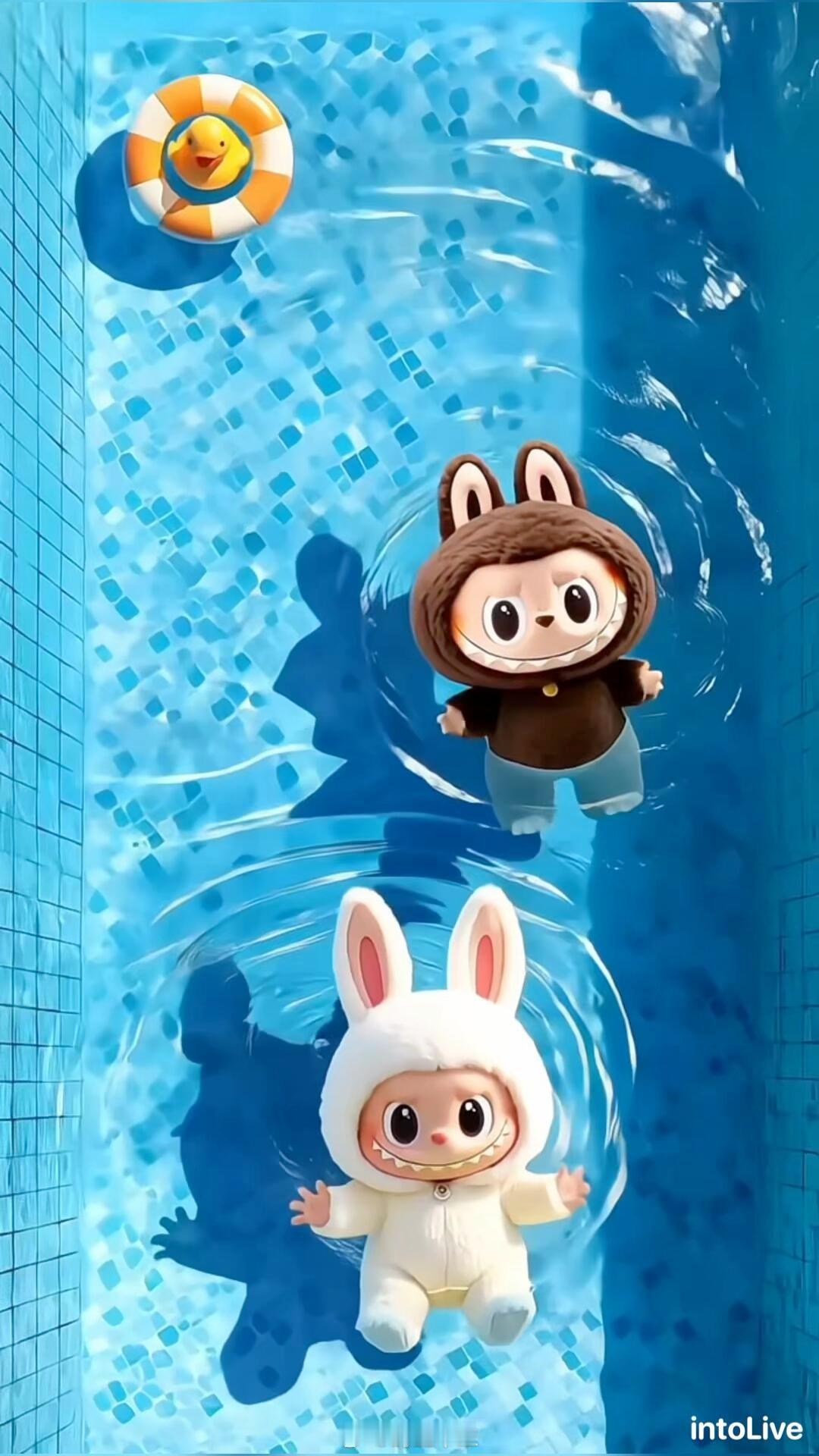 泡泡玛特labubu 夏天labubu！泡泡玛特手机壁纸。泡泡玛特。马特？马斯克