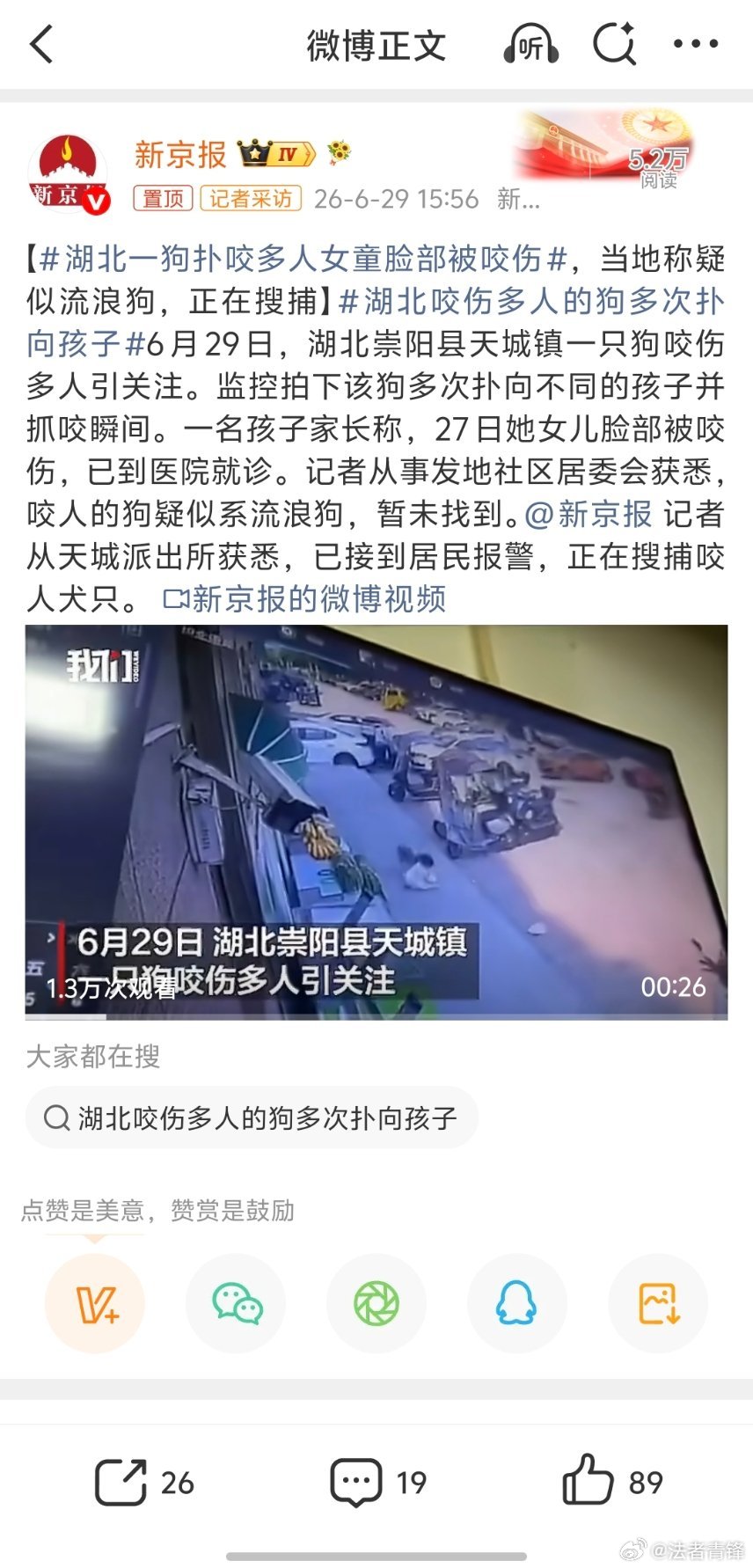 湖北一狗扑咬多人女童脸部被咬伤为什么一些人宁愿呼吁立法保护流浪狗，也不愿意呼吁保