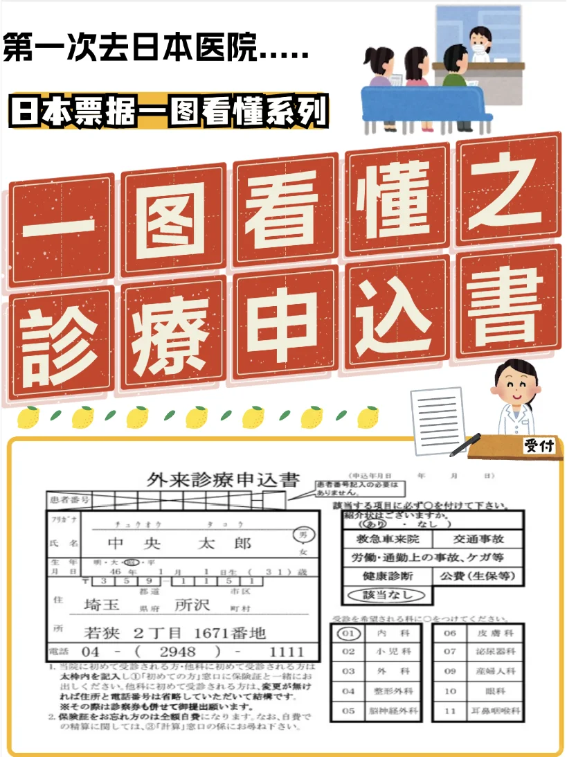 🌸日本医院診療申込書全解| 初次就诊必看