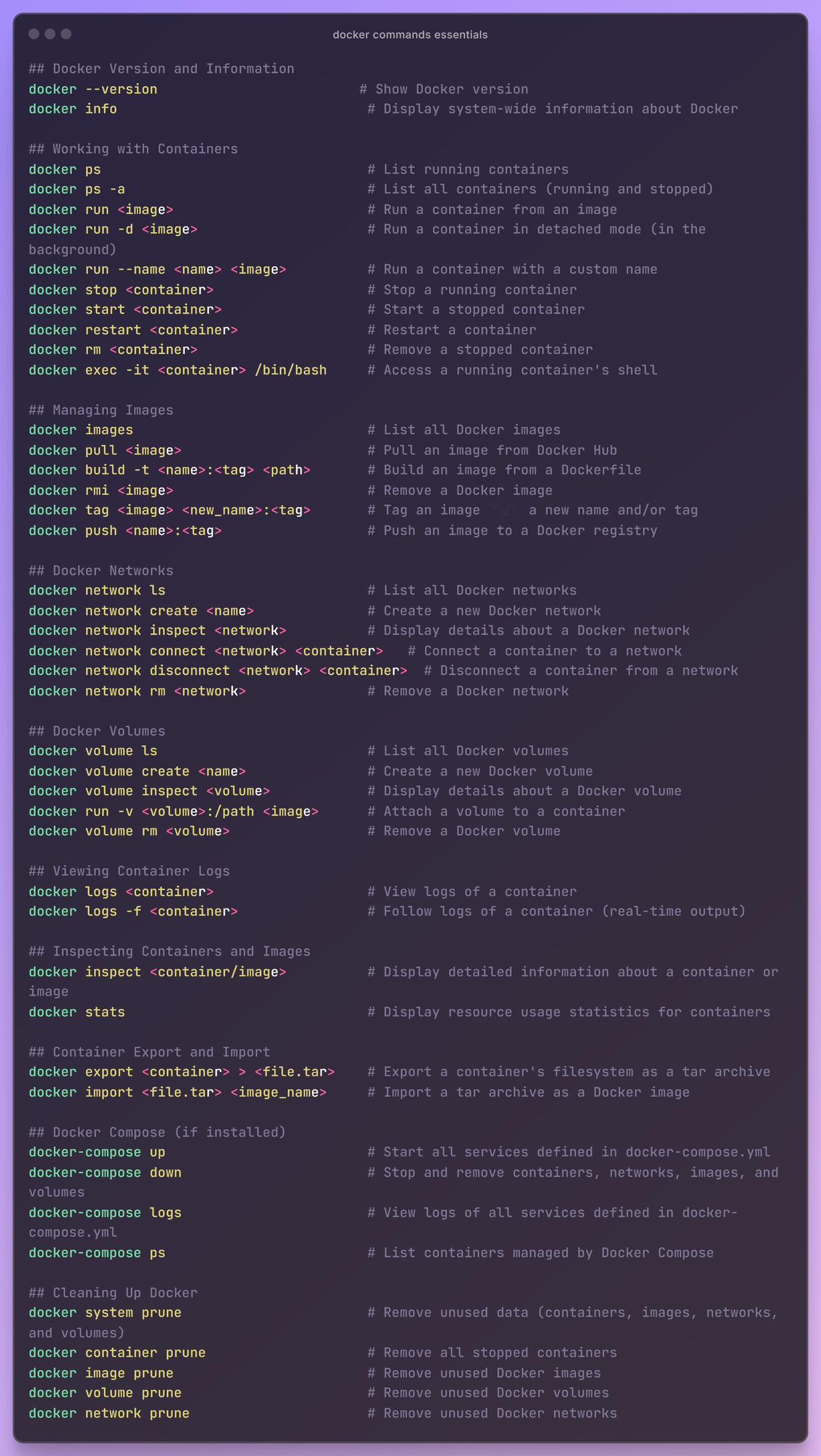 Docker commands essentials#程序员 #软件开发 #计算