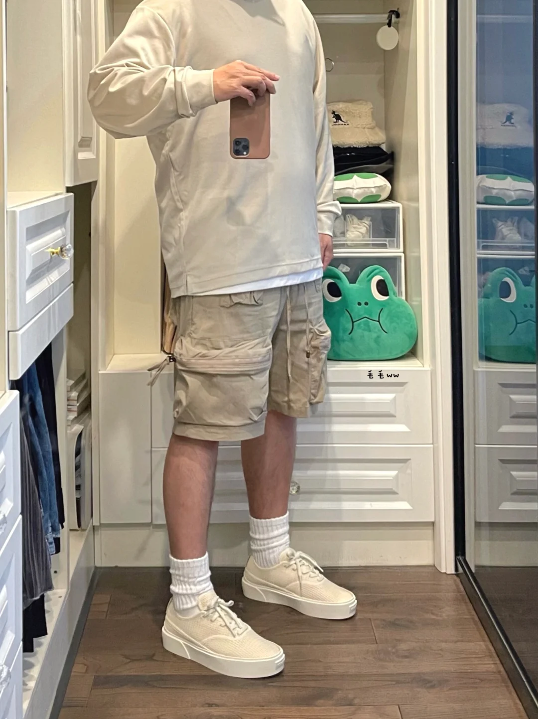 复古米色系｜工装裤穿搭