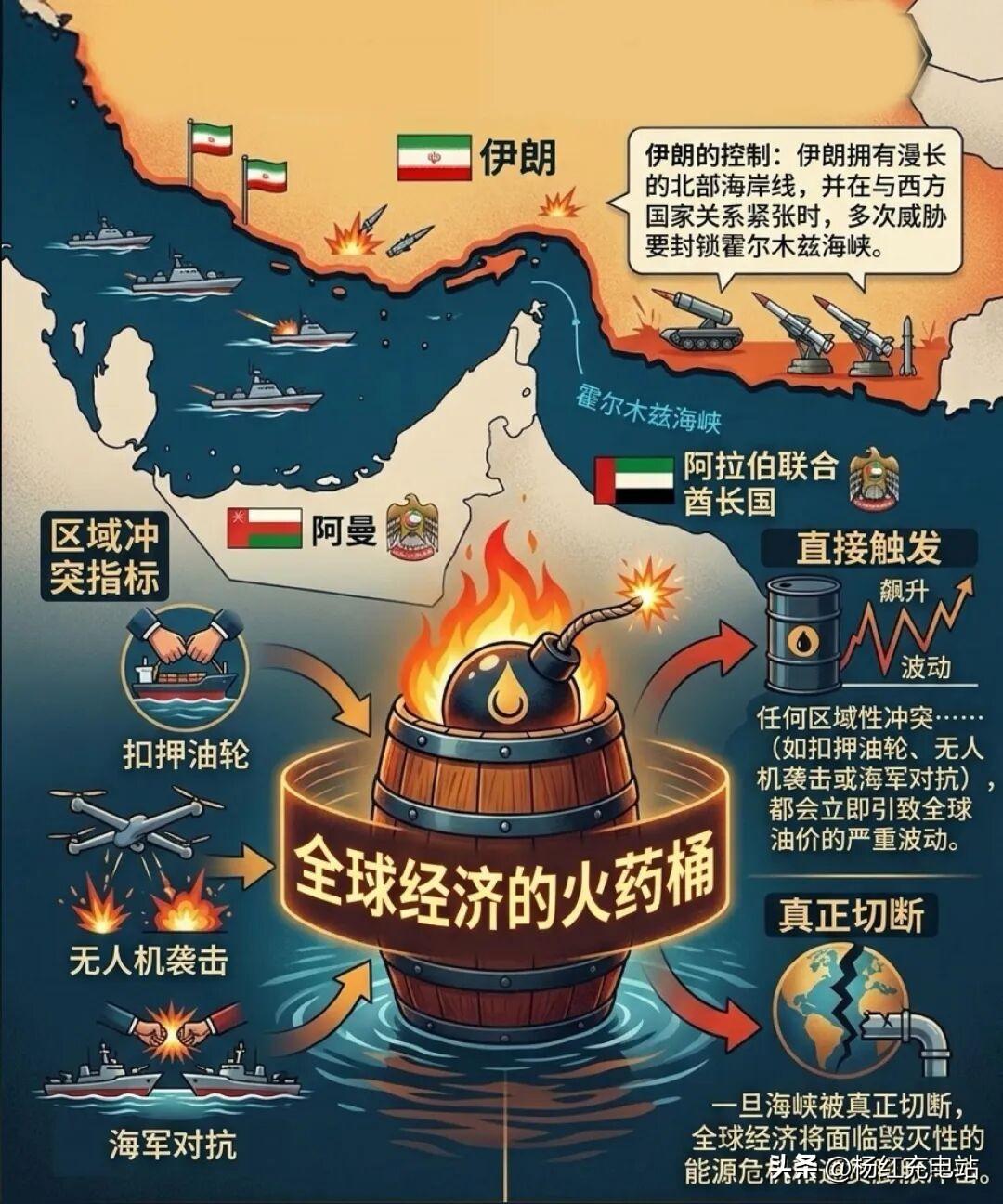 霍尔木兹海峡"收费站"开张！中国船也交费，但两大惊喜直接受益
 
全球能源咽喉霍