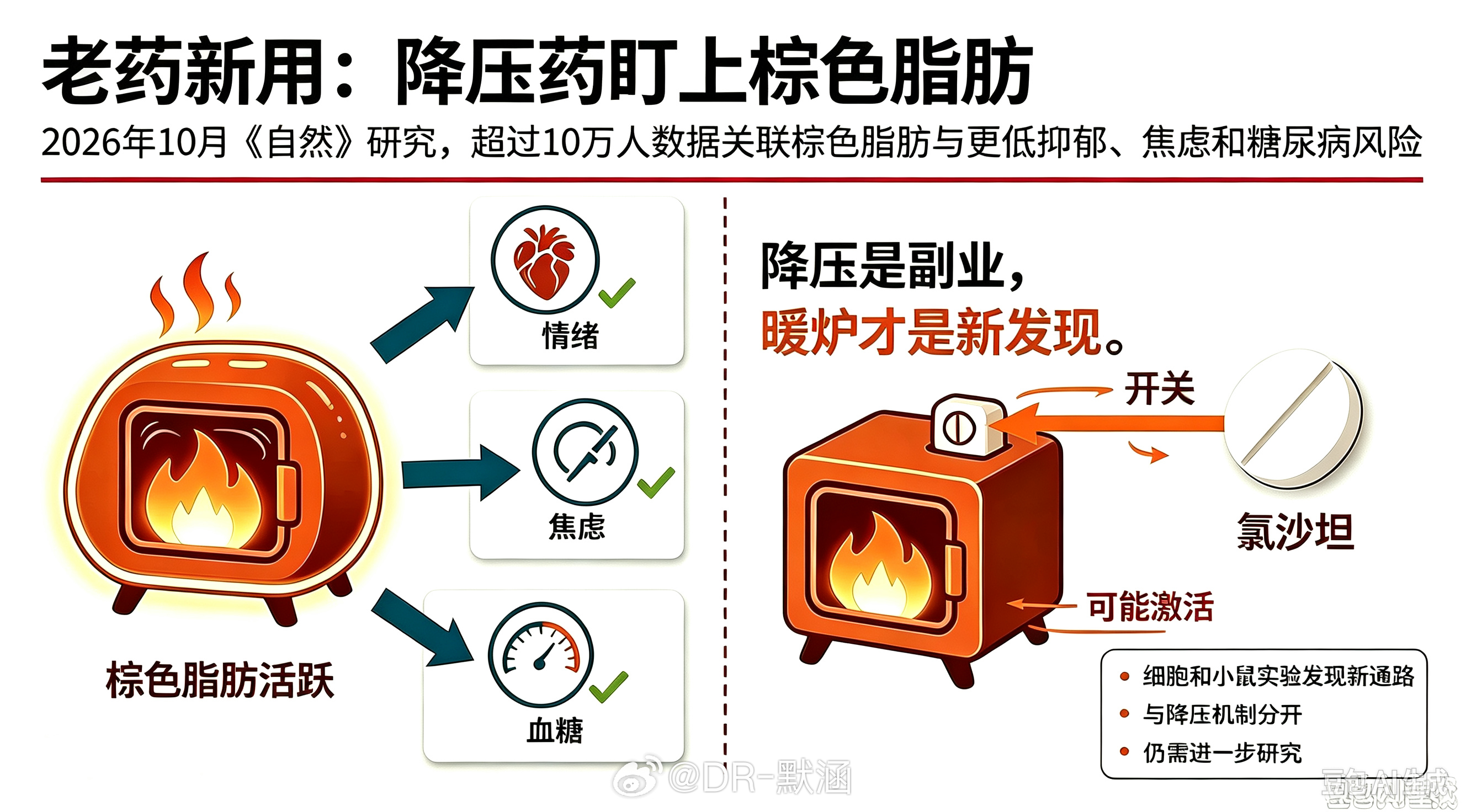 棕色脂肪是身体里的“产热小暖炉”，过去只知道它管消耗能量、产热。2026年10月