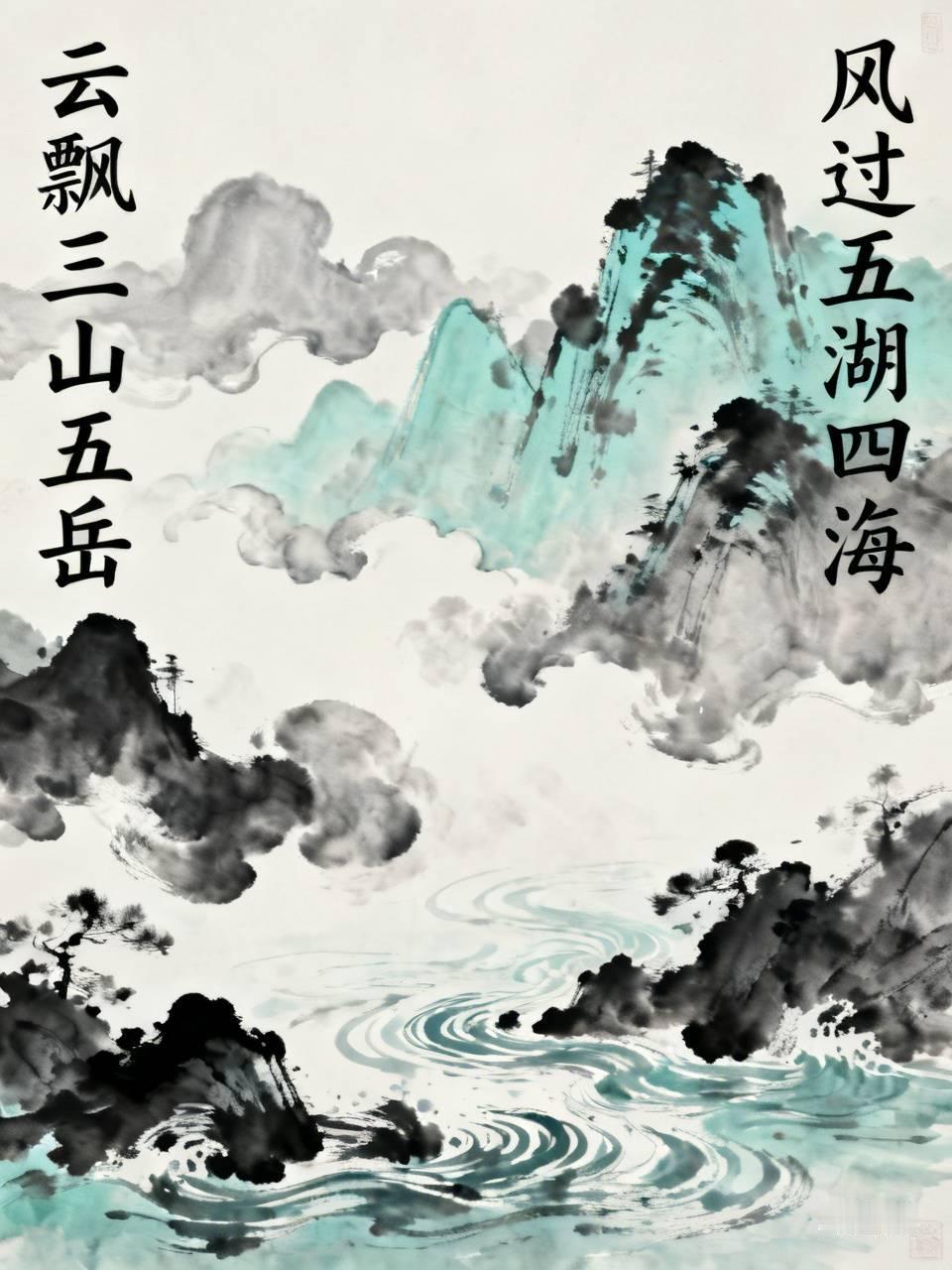 下联：风过五湖四海。