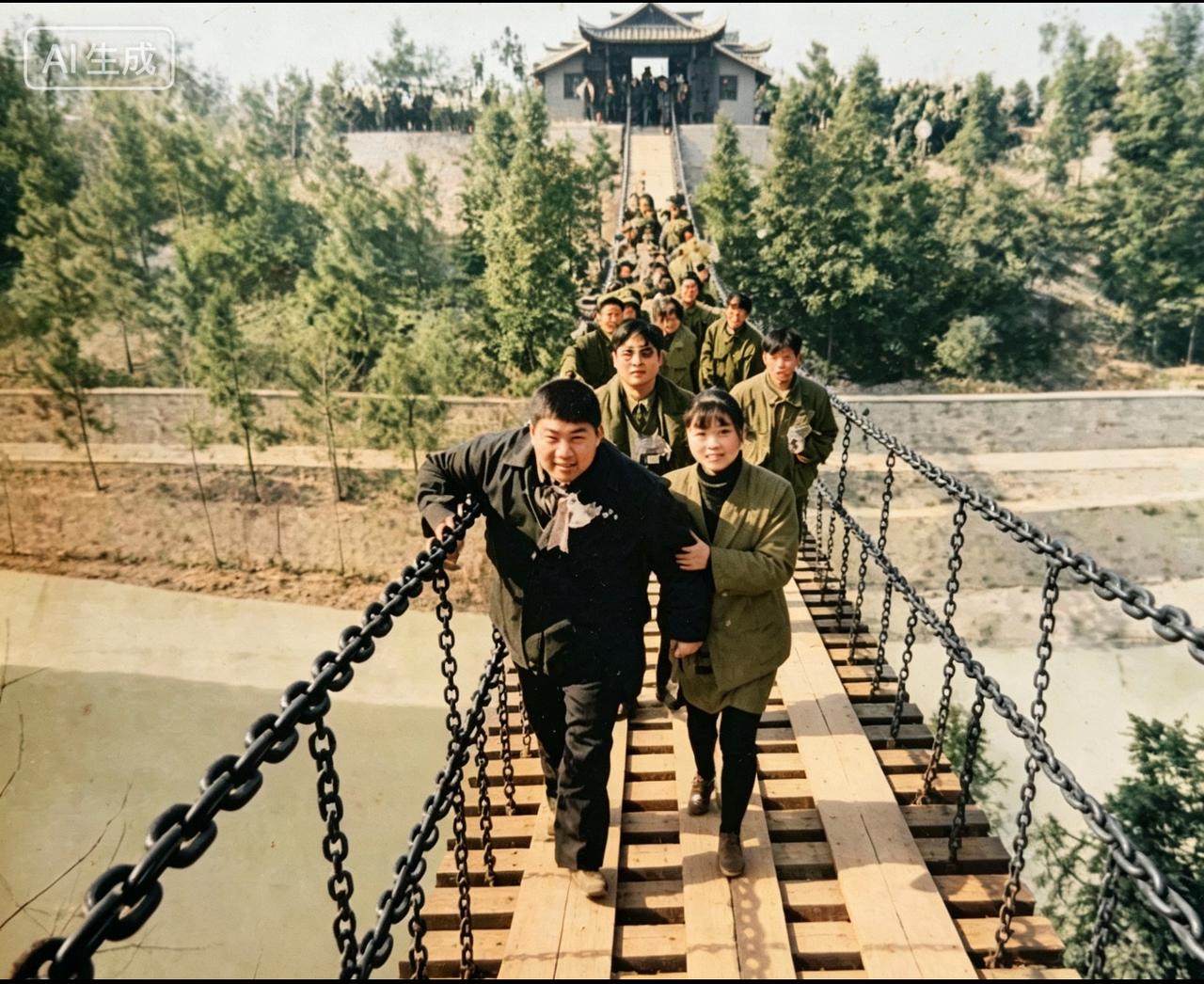 90年代，邵华多次带着儿子，沿着当年红军行军路线寻访，站在光秃秃的铁索桥上，邵华