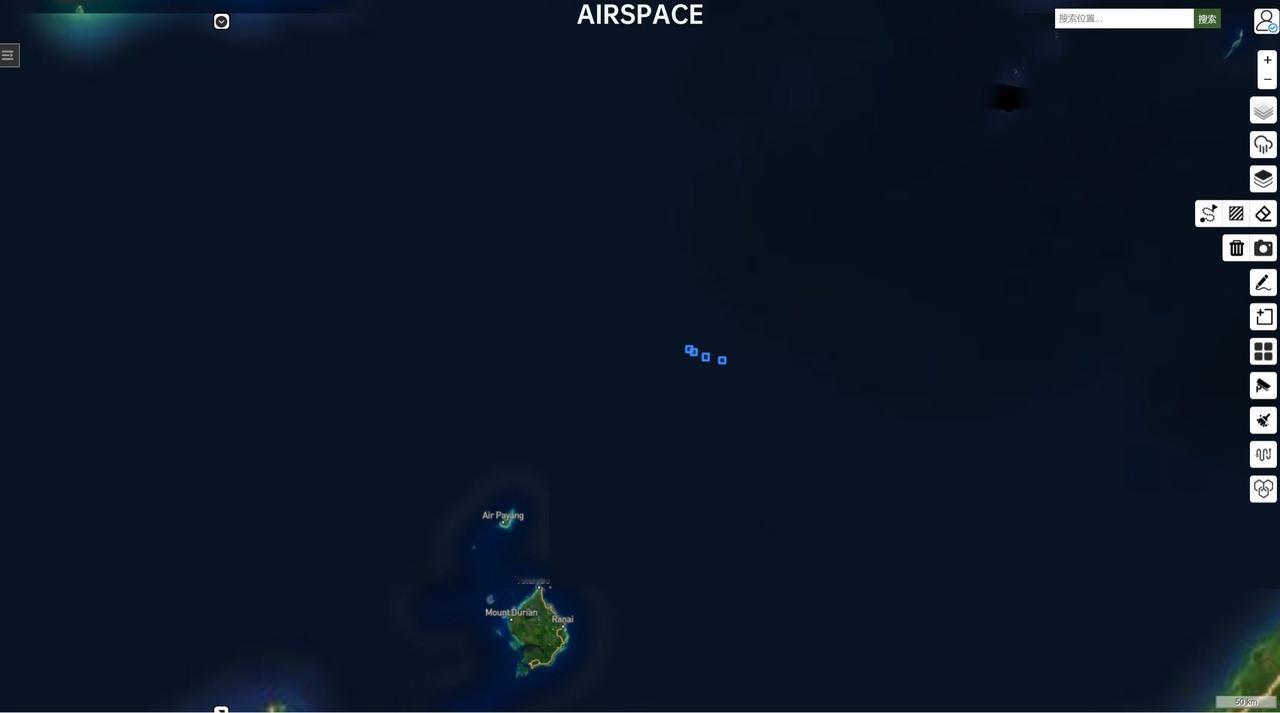 美国海军尼米兹号航母舰队位于廖内群岛东北方向