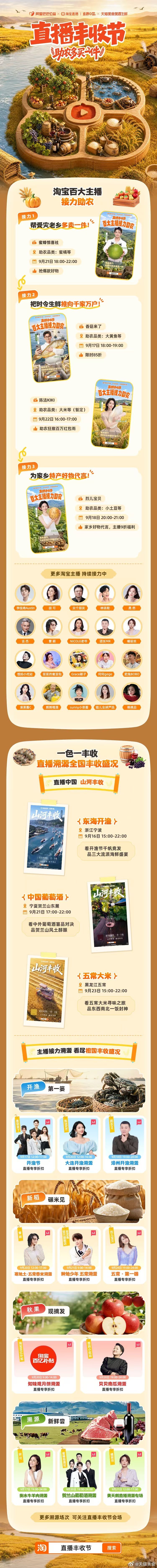 上淘宝直播和百大主播接力助农直播间产地直发的鲜果口感太惊喜，刚下单了琯溪蜜柚还有