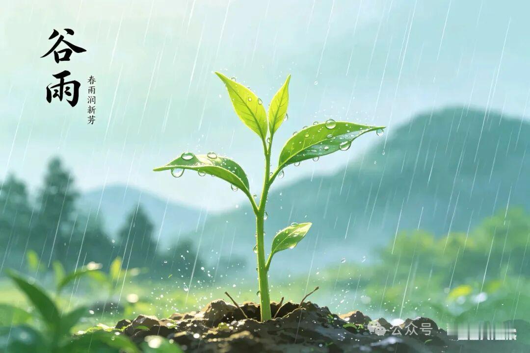 鹧鸪天 · 谷雨

布谷声中雨意绵，
一犁新绿破春烟。
田头笠影翻泥浪，
垄畔蓑