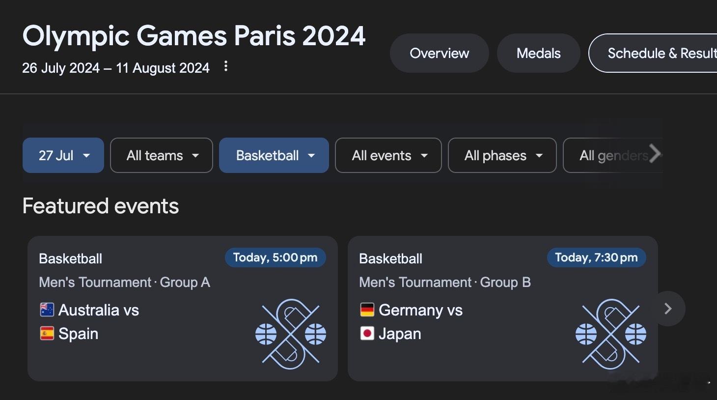 5PM 澳大利亚VS西班牙730PM 德国VS日本1115PM 法国VS巴西#巴