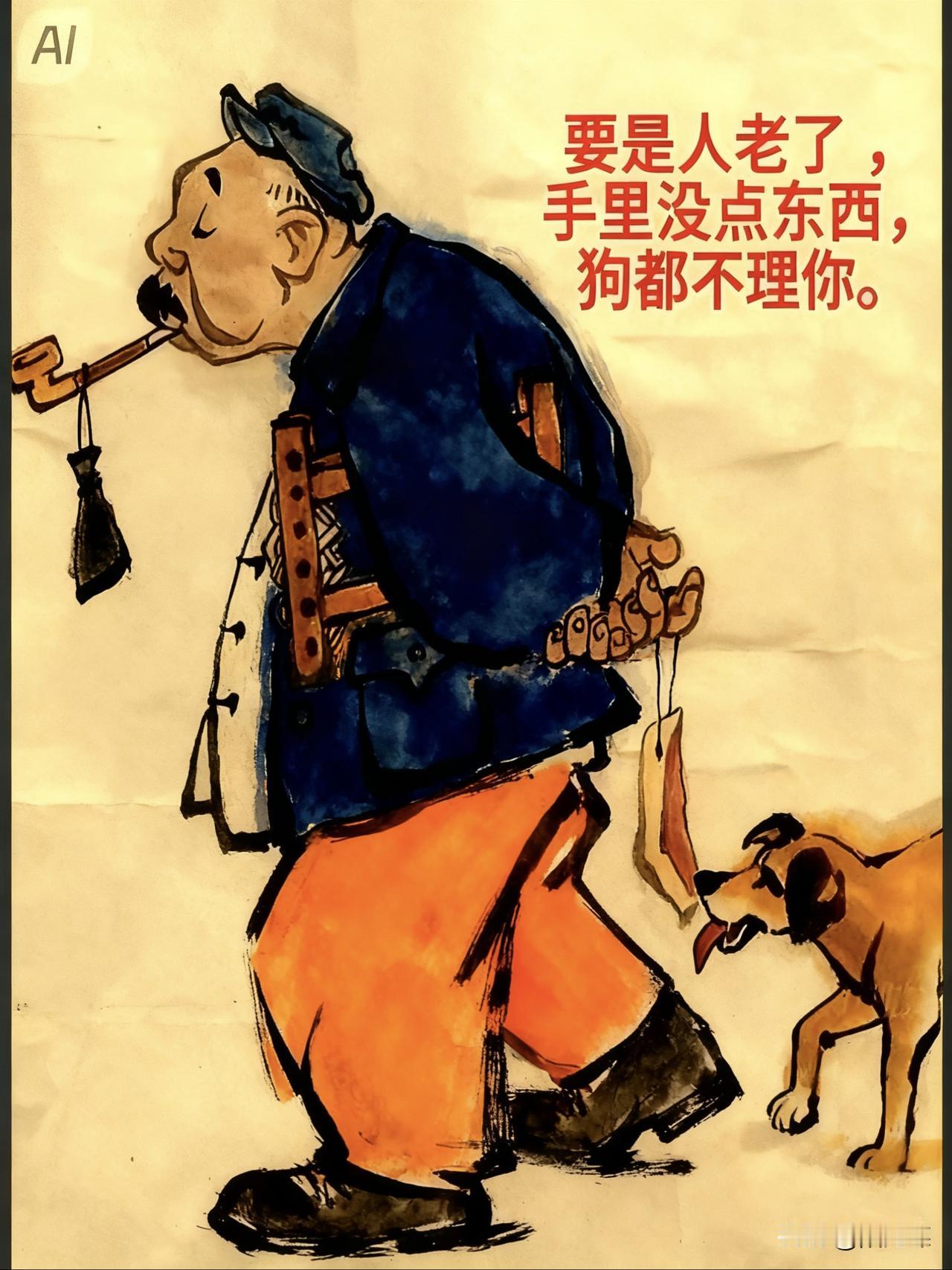 这是实话！
人老了，多少还得有点价值。