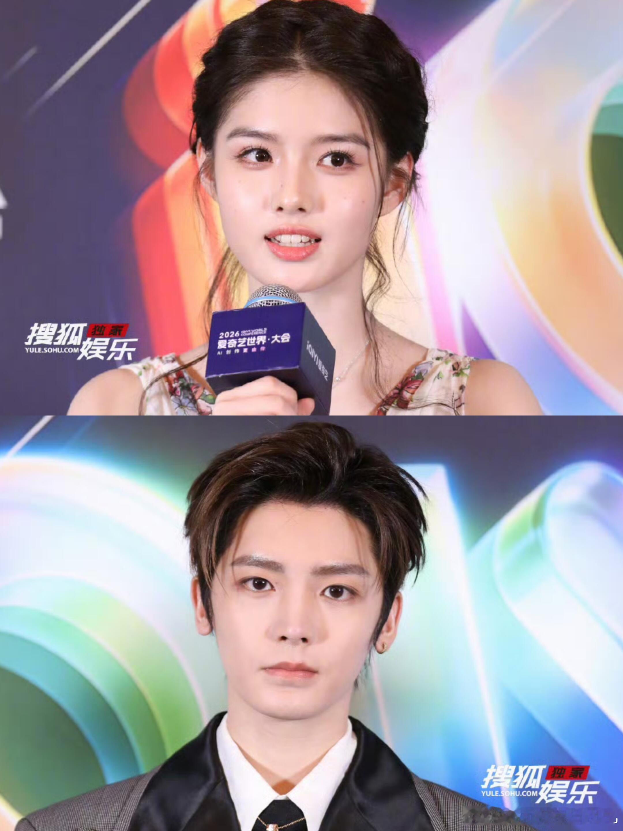 28岁侯明昊和17岁艾米同框🈶这cp感我eat到了！雀骨 