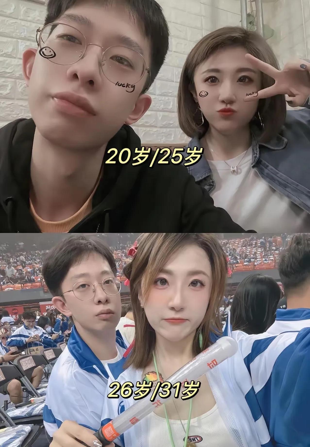 同样的两个人，六年的变化如此之大。