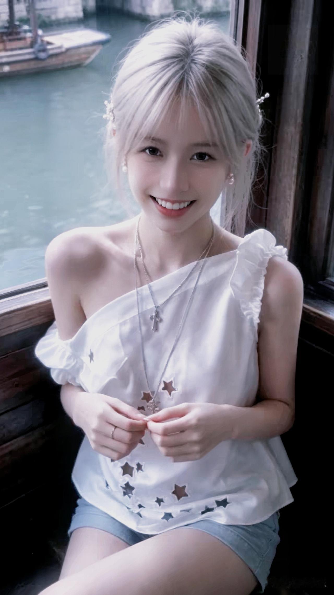 船窗小坐，满目水乡，携一腔满心欢喜，赴一场温柔江南之约✨。分享你的随手拍 分享甜