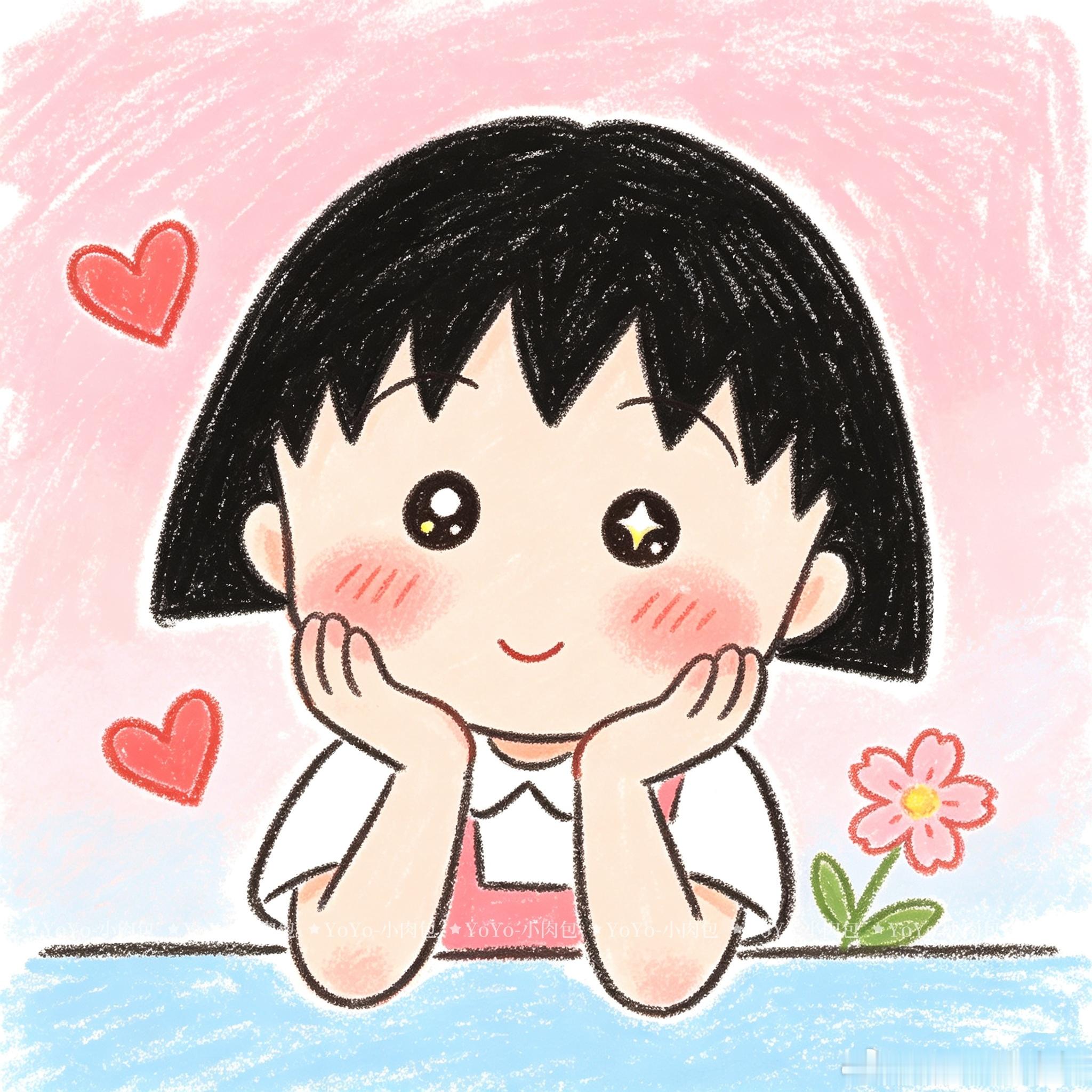 樱桃小丸子可爱头像来啦樱桃小丸子樱桃小丸子头像动漫女生头像