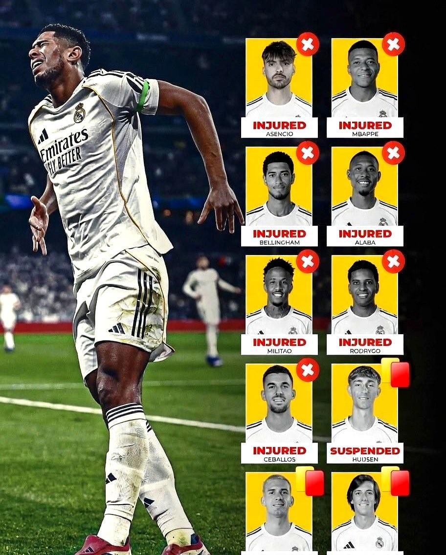 欧冠对阵曼城首回合前，皇马的医疗室都能凑出一套完整首发了。
 
姆巴佩刚回归训练