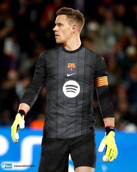 有媒体曝光巴萨2025/2026赛季守门员球衣#巴萨# ​​​